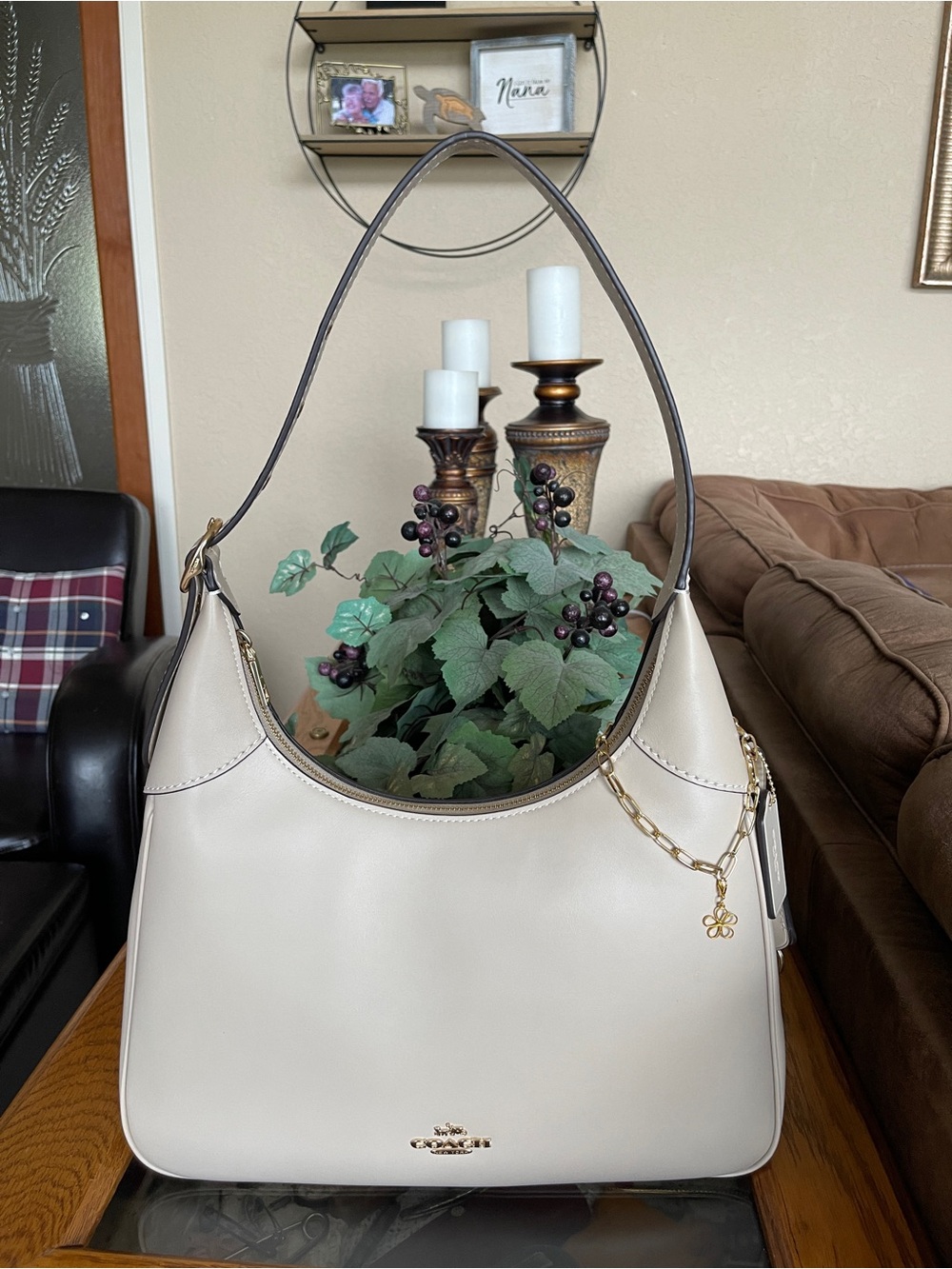 NWT Coach Ella Shoulder Hobo Bag in Oat